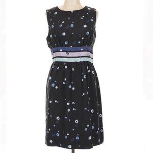 ⭐️ 3/$20 Cynthia Rowley Black Polka Dot Silk Sheath Dress Size 12